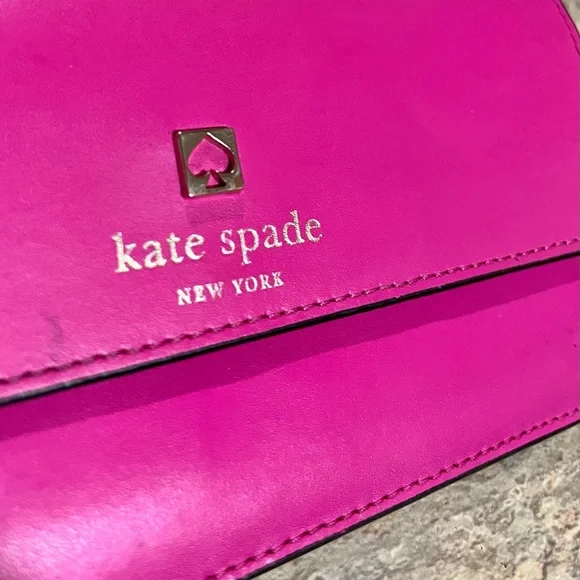 Kate Spade ♠️ fuchsia clutch - Picture 3 of 15